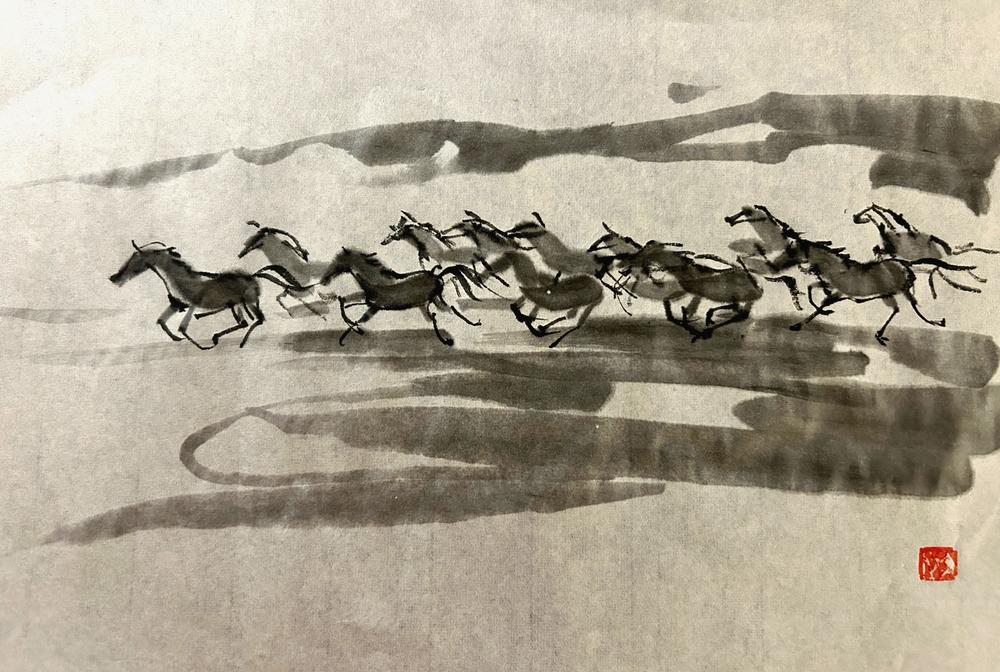 Running Horses on the Field